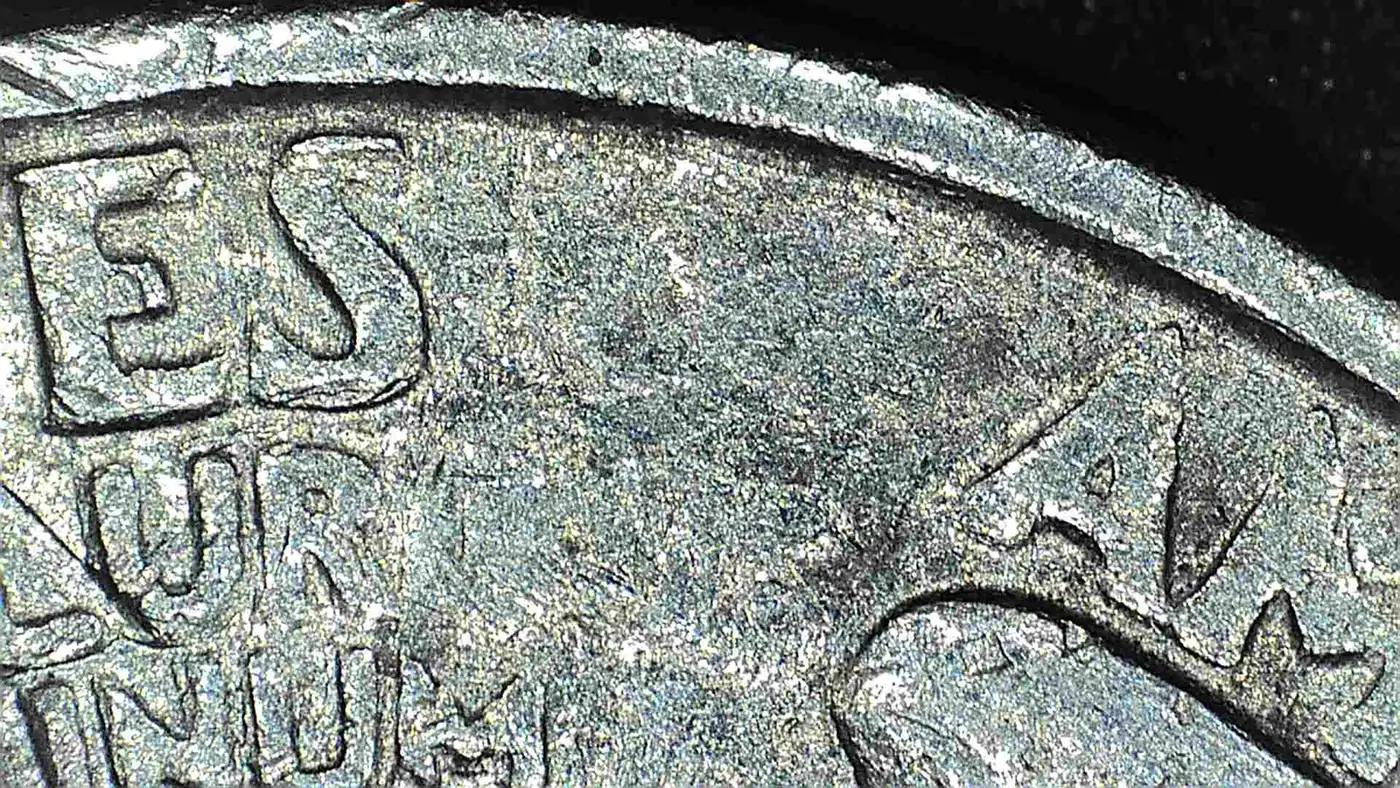 How-Much-Is-This-1981-P-Quarter-Worth-With-This-Struck-Through-Grease-And-Maybe-A-DDR-Eagle-Worth?